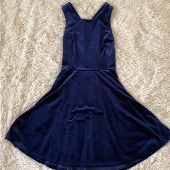 New Without Tags Altar’d State Blue Velvet Dress - Picture 1 of 4